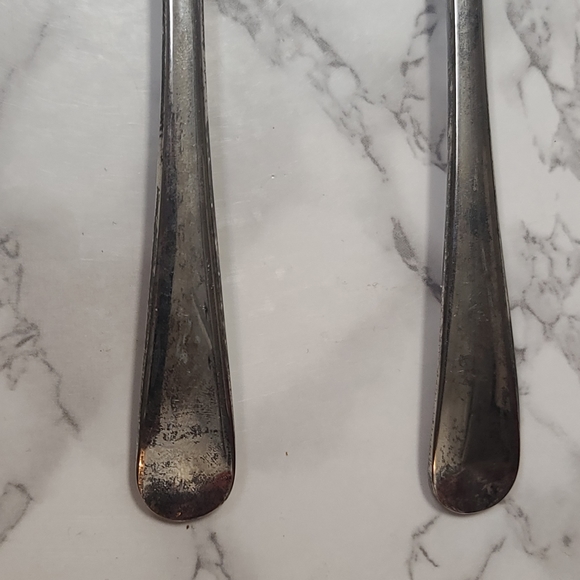 Vintage Raimond Italy Silverplate Salad Set Fork & Spoon Silver Plate MCM - Picture 3 of 6